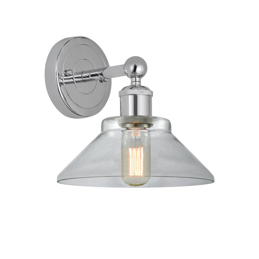 Innovations Orwell 8.38in 1-Light Wall Sconce | Industrial Polished Chrome and Clear Glass | Hallway & Bathroom Accent | 8.38 x | Model 616-1W-PC-G132