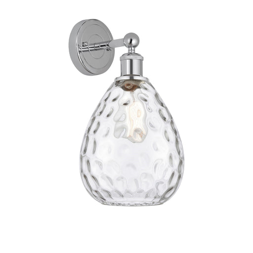 Innovations Waverly 8in 1-Light Wall Sconce | Industrial Polished Chrome and Clear Glass | Damp Rated Bathroom & Hallway | 8 x | Model 616-1W-PC-G372