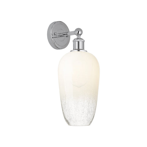Innovations Brookhaven Flute 7in 1-Light Wall Sconce | Industrial Modern Polished Chrome and Opal Glass | Bathroom & Hallway | Model 616-1W-PC-G484-7OP