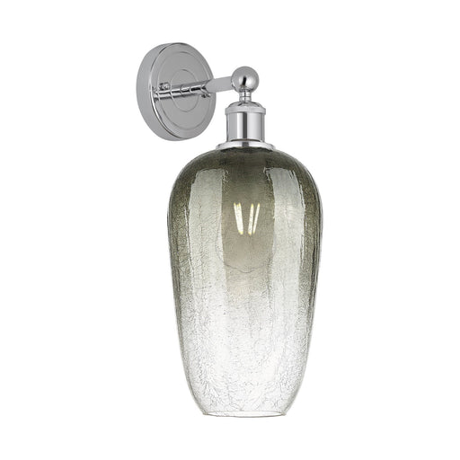 Innovations Brookhaven Flute 7in 1-Light Wall Sconce | Industrial Polished Chrome and Slate Glass | Bathroom & Hallway Accent | Model 616-1W-PC-G484-7SL