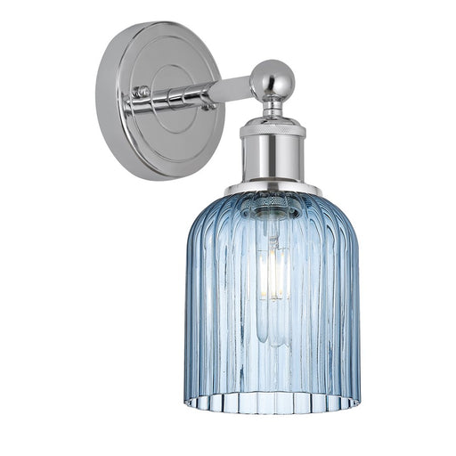 Innovations Edison Bridal Veil 1Lt 5" Sconce, Chrome/Blue - 616-1W-PC-G559-5BL