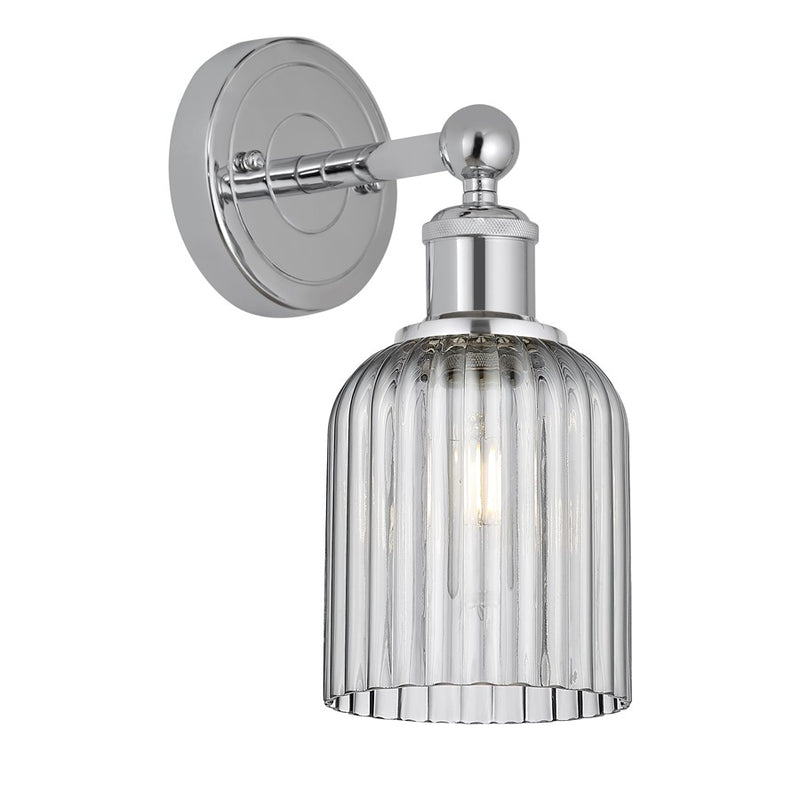Innovations Edison Bridal Veil 1Lt 5" Sconce, Chrome//Smoke- 616-1W-PC-G559-5SM