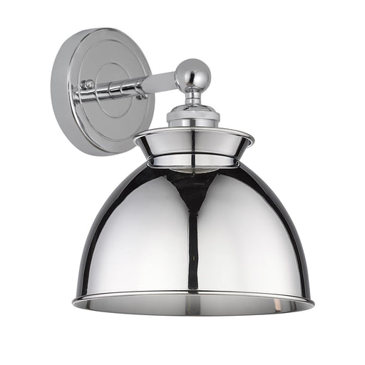 Innovations Adirondack 8.25in 1-Light Wall Sconce | Industrial Farmhouse Polished Chrome Steel and Metal Shade | Bathroom & | Model 616-1W-PC-M14-PC