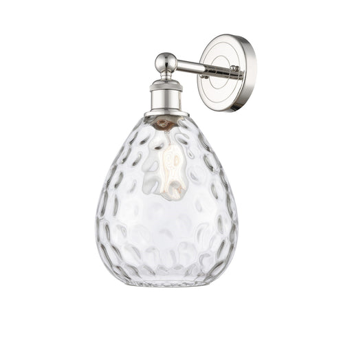 Innovations Waverly 8in 1-Light Wall Sconce | Industrial Polished Nickel and Clear Glass | Bathroom & Hallway Accent | 8 x 14.25 in | Model 616-1W-PN-G372