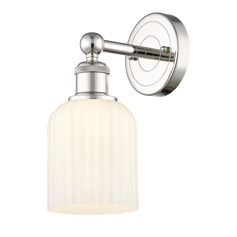 Innovations Edison Bridal Veil 1Lt 5" Sconce, PN/GW - 616-1W-PN-G559-5GWH