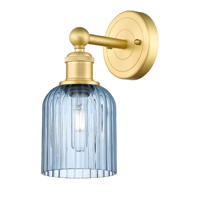 Innovations Edison Bridal Veil 1Lt 5" Sconce, Gold/Blue - 616-1W-SG-G559-5BL