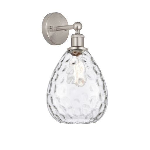 Innovations Waverly 8in 1-Light Wall Sconce | Industrial Brushed Satin Nickel and Clear Glass | Entryway & Hallway Accent | 8 x 8.5 | Model 616-1W-SN-G372
