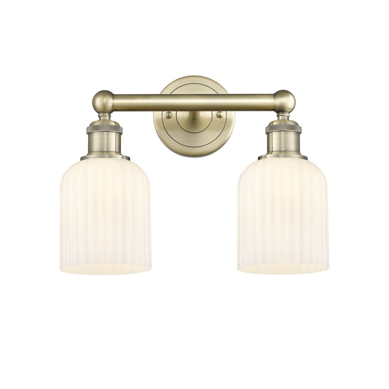 Innovations Edison Bridal Veil 2Lt 14" Bath, AB/GW - 616-2W-AB-G559-5GWH