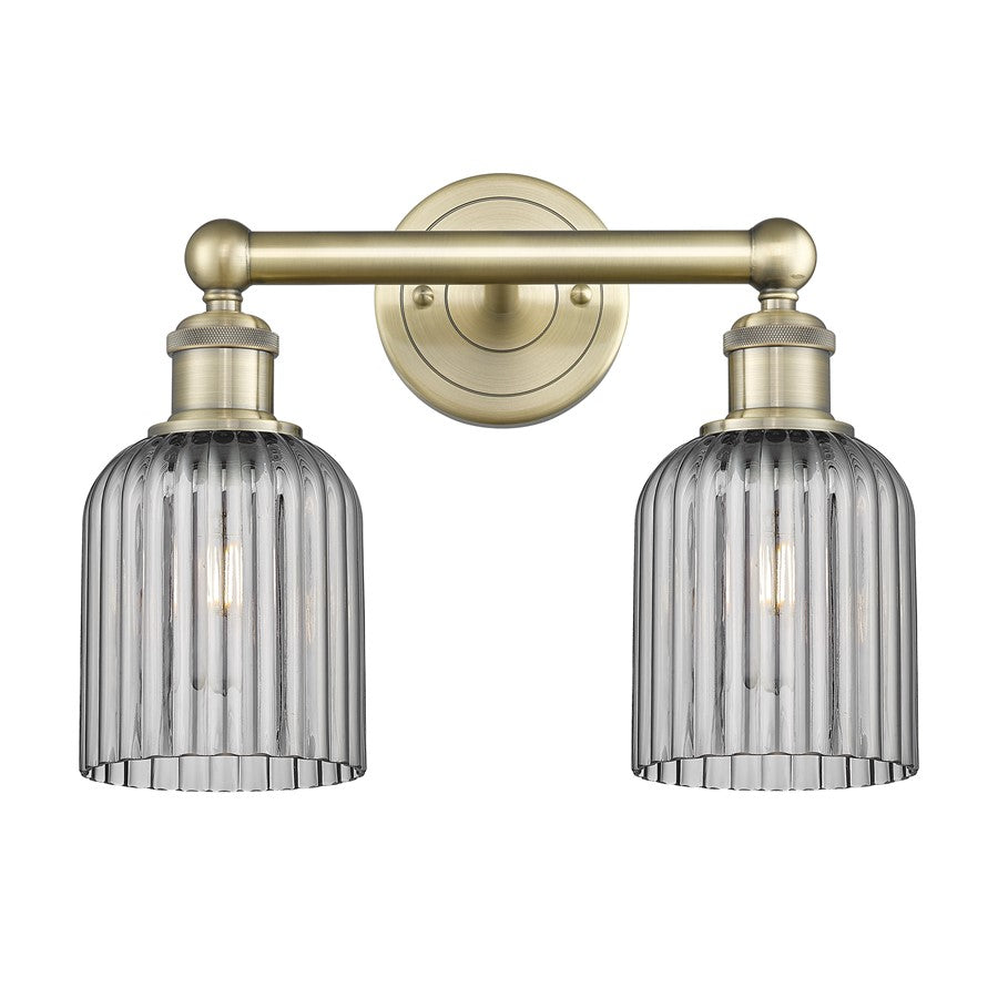 Innovations Edison Bridal Veil 2Lt 14" Bath, AB/SM - 616-2W-AB-G559-5SM