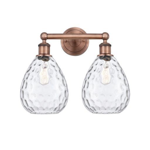 Innovations Waverly 17in 2-Light Bath Vanity Light | Industrial Antique Copper Steel and Clear Glass | Damp-Rated Bathroom Vanity | Model 616-2W-AC-G372