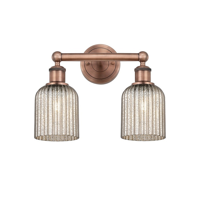 Innovations Edison Bridal Veil 2Lt 14" Bath, Copper/Mercury - 616-2W-AC-G559-5ME
