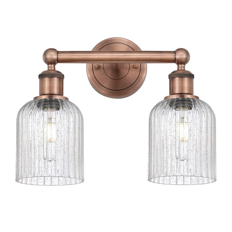 Innovations Edison Bridal Veil 2Lt 14" Bath, Copper/Seedy - 616-2W-AC-G559-5SDY