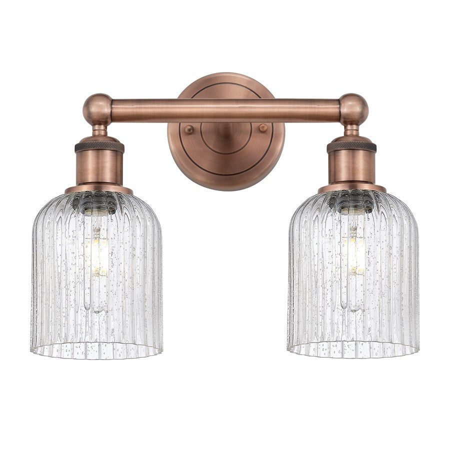 Innovations Edison Bridal Veil 2Lt 14" Bath, Copper/Seedy - 616-2W-AC-G559-5SDY
