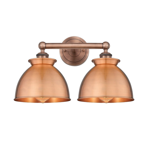 Innovations Adirondack 17in 2-Light Bath Vanity | Industrial Farmhouse Antique Copper Steel and Cast Brass with Antique Copper | Model 616-2W-AC-M14-AC