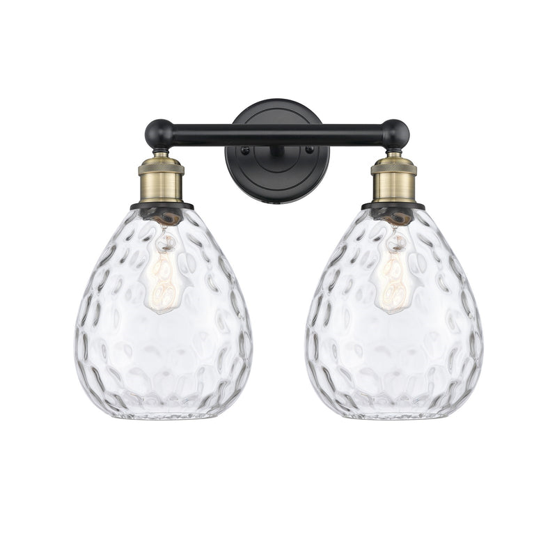 Innovations Waverly 17in 2-Light Bath Vanity Light | Industrial Black Antique Brass and Clear Glass | Bathroom Vanity | 17 x 14.25 | Model 616-2W-BAB-G372