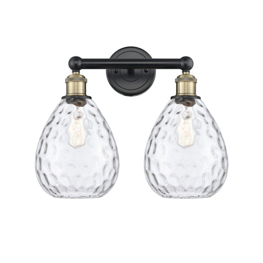 Innovations Waverly 17in 2-Light Bath Vanity Light | Industrial Black Antique Brass and Clear Glass | Bathroom Vanity | 17 x 14.25 | Model 616-2W-BAB-G372