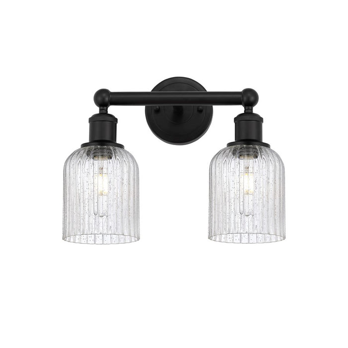 Innovations Edison Bridal Veil 2Lt 14" Bath, Black/Seedy - 616-2W-BK-G559-5SDY