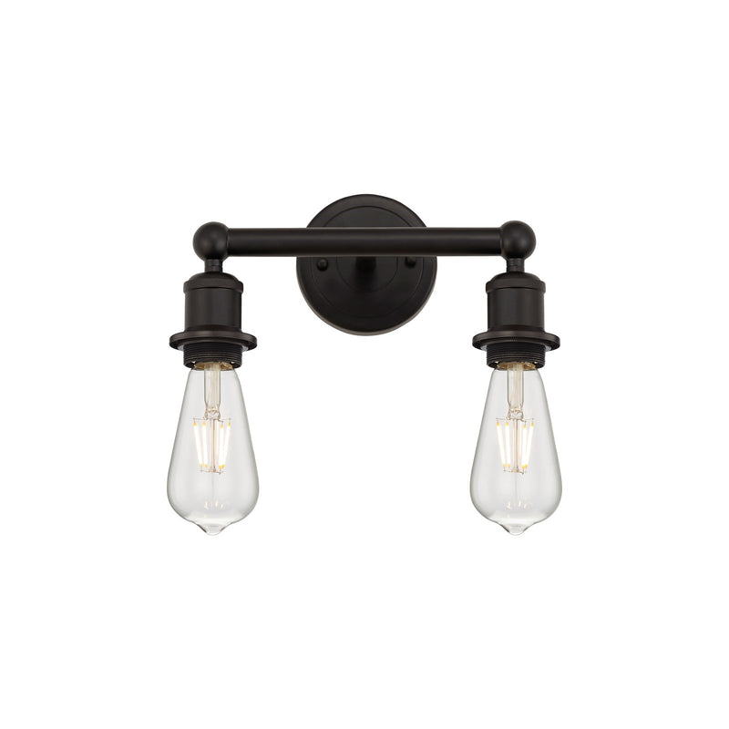 Innovations Edison 2-Light 12.38in Bath Vanity Light | Industrial Oil Rubbed Bronze Steel and Cast Brass | Bathroom Vanity & Powder Room | Model 616-2W-OB