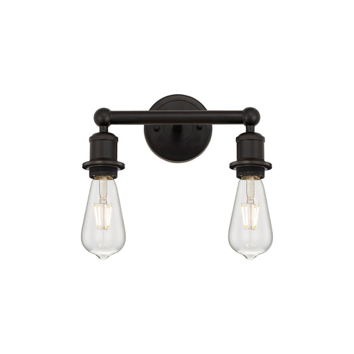 Innovations Edison 2-Light 12.38in Bath Vanity Light | Industrial Oil Rubbed Bronze Steel and Cast Brass | Bathroom Vanity & Powder Room | Model 616-2W-OB