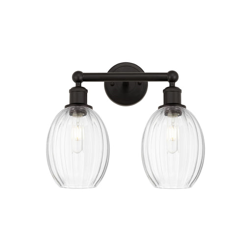 Innovations Preston Bulb 15in 2-Light Bath Vanity | Industrial Oil Rubbed Bronze Steel and Clear Glass | Bathroom & Powder Room | Model 616-2W-OB-G459-6CL