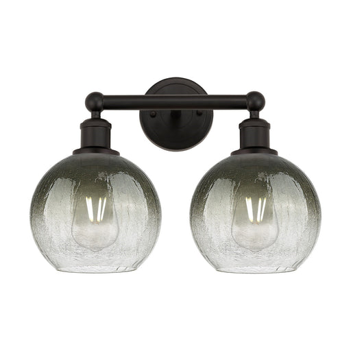 Innovations Brookhaven Globe 17in 2-Light Bath Vanity | Industrial Oil Rubbed Bronze and Slate Glass | Bathroom Vanity Light | Model 616-2W-OB-G483-8SL