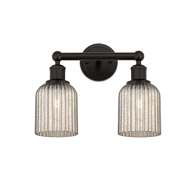 Innovations Edison Bridal Veil 2Lt 14" Bath, Bronze/Mercury - 616-2W-OB-G559-5ME
