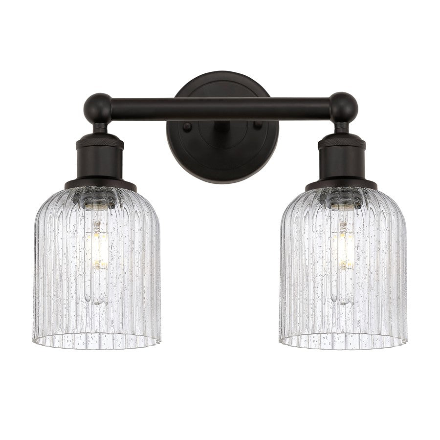 Innovations Edison Bridal Veil 2Lt 14" Bath, Bronze/Seedy - 616-2W-OB-G559-5SDY