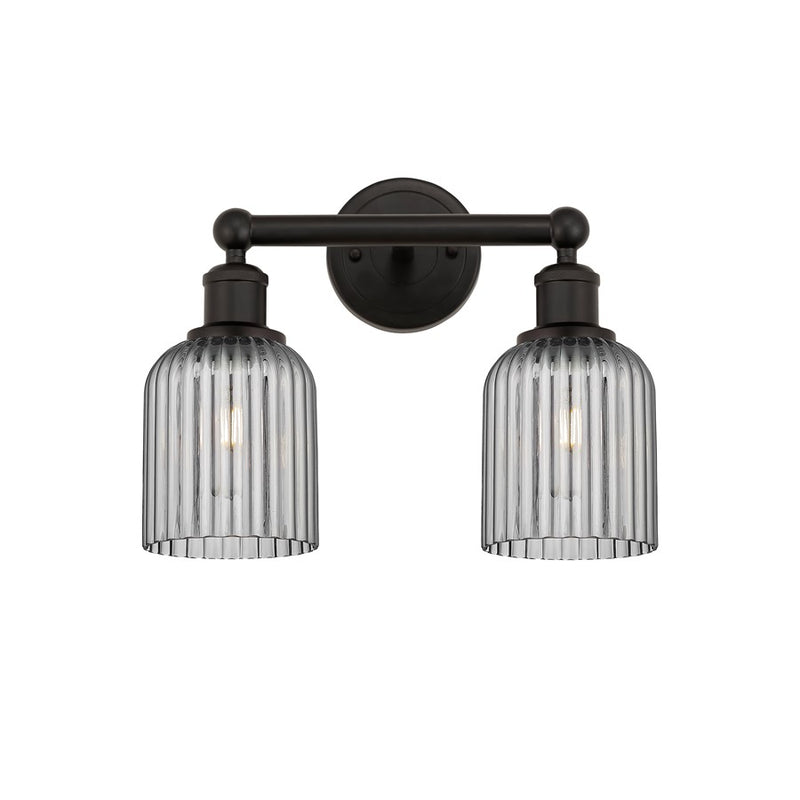 Innovations Edison Bridal Veil 2Lt 14" Bath, Bronze/Smoke - 616-2W-OB-G559-5SM