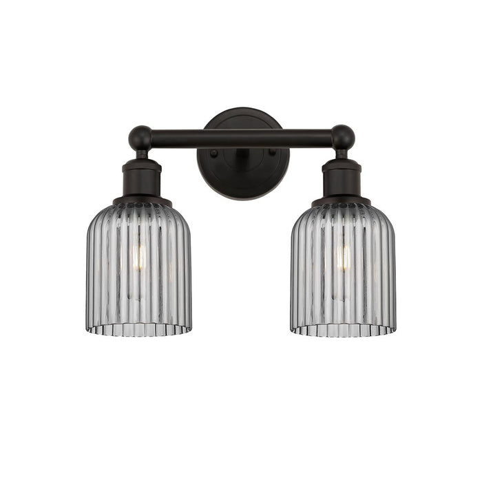 Innovations Edison Bridal Veil 2Lt 14" Bath, Bronze/Smoke - 616-2W-OB-G559-5SM