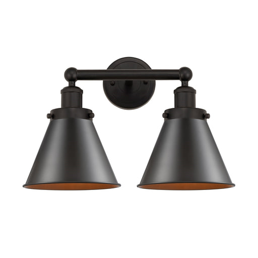 Innovations Appalachian 17in 2-Light Bath Vanity | Traditional Industrial Oil Rubbed Bronze Steel and Cast Brass with Cone Metal | Model 616-2W-OB-M13-OB