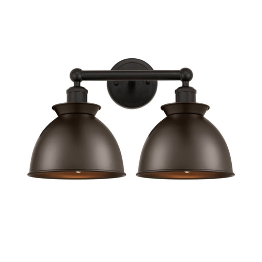 Innovations Adirondack 17in 2-Light Bath Vanity | Industrial Farmhouse Oil Rubbed Bronze Steel and Metal Shade | Bathroom & | Model 616-2W-OB-M14-OB