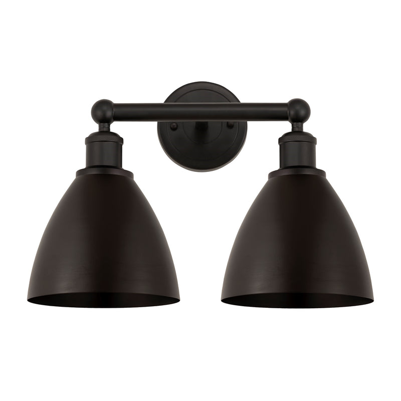 Innovations Bristol 17in 2-Light Bath Vanity | Industrial Oil Rubbed Bronze Steel and Cast Brass with Oil Rubbed Bronze Metal | Model 616-2W-OB-MBD-75-OB