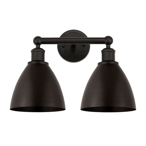 Innovations Bristol 17in 2-Light Bath Vanity | Industrial Oil Rubbed Bronze Steel and Cast Brass with Oil Rubbed Bronze Metal | Model 616-2W-OB-MBD-75-OB