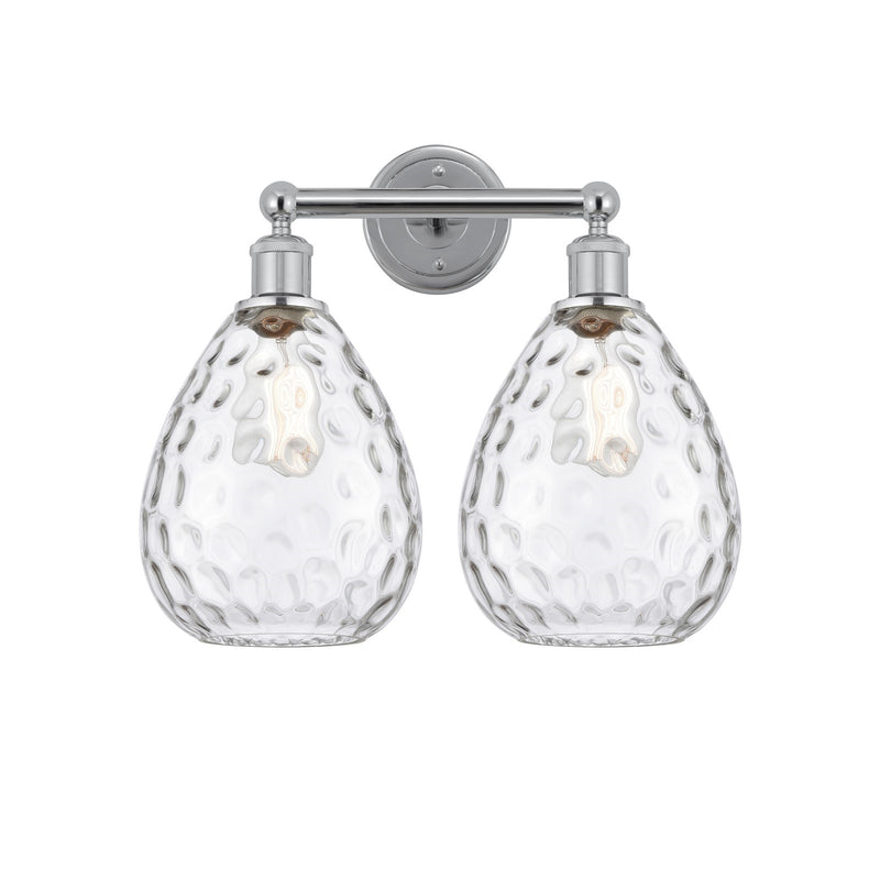 Innovations Waverly 17in 2-Light Bath Vanity Light | Industrial Polished Chrome and Clear Glass | Bathroom Vanity | 17 x 14.25 x | Model 616-2W-PC-G372