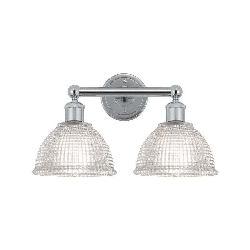 Innovations Arietta 17in 2-Light Bath Vanity Light | Industrial Polished Chrome Steel and Clear Glass | Bathroom Vanity & Powder | Model 616-2W-PC-G422