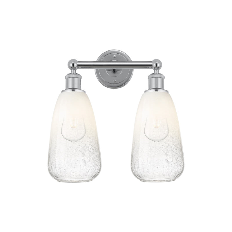 Innovations Brookhaven Almond 15in 2-Light Bath Vanity Light | Industrial Polished Chrome and Opal Glass | Bathroom Vanity | 15 | Model 616-2W-PC-G480-6OP