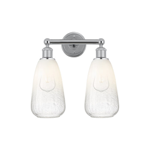 Innovations Brookhaven Almond 15in 2-Light Bath Vanity Light | Industrial Polished Chrome and Opal Glass | Bathroom Vanity | 15 | Model 616-2W-PC-G480-6OP