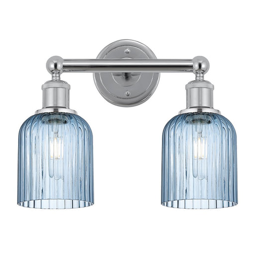 Innovations Edison Bridal Veil 2Lt 14" Bath, Chrome/Blue - 616-2W-PC-G559-5BL
