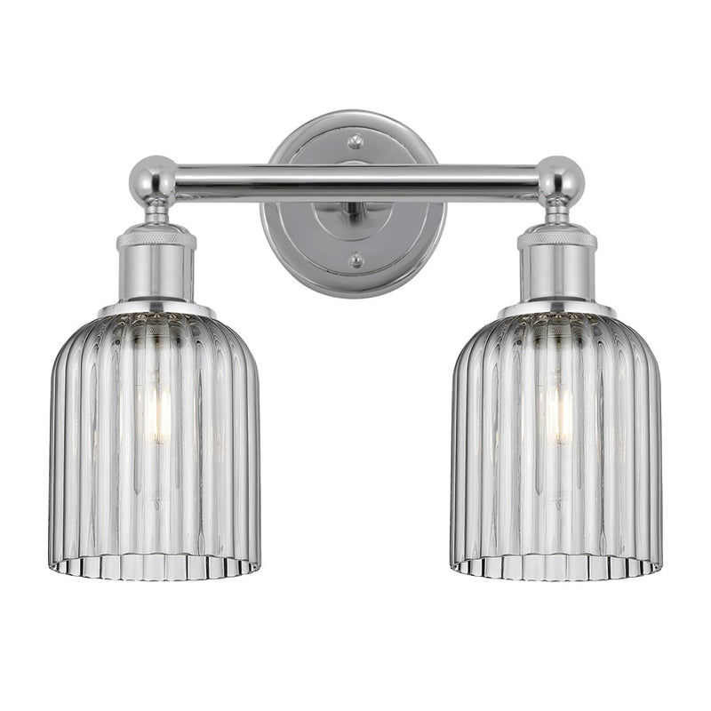Innovations Edison Bridal Veil 2Lt 14" Bath, Chrome/Smoke - 616-2W-PC-G559-5SM