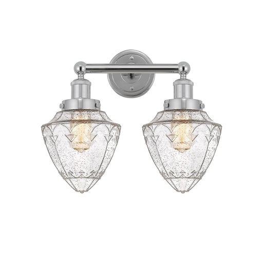 Innovations Bullet 16in 2-Light Bath Vanity Light | Industrial Polished Chrome Steel and Seedy Glass | Bathroom Vanity | 16 x | Model 616-2W-PC-G664-7