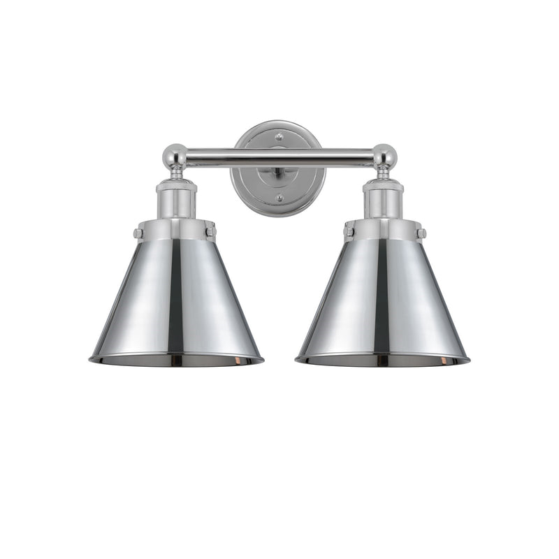 Innovations Appalachian 17in 2-Light Bath Vanity | Industrial Polished Chrome Steel and Polished Chrome Metal Shade | Bathroom | Model 616-2W-PC-M13-PC