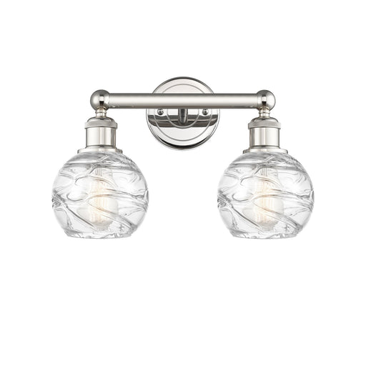 Innovations Athens Deco Swirl 15in 2-Light Bath Vanity Light | Industrial Polished Nickel and Clear Glass | Bathroom Vanity | Model 616-2W-PN-G1213-6CL