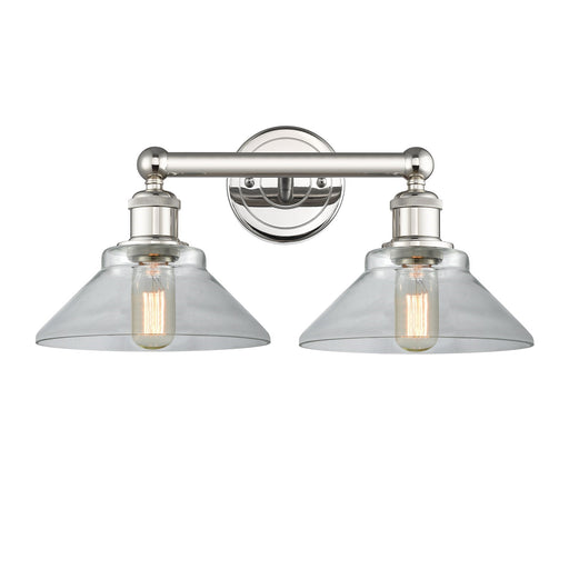 Innovations Orwell 17in 2-Light Bath Vanity Light | Industrial Polished Nickel and Clear Glass | Entryway & Hallway Accent | 17.38 | Model 616-2W-PN-G132