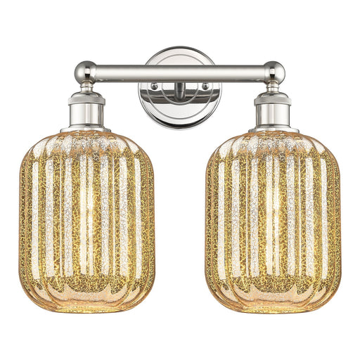 Innovations Preston Cylinder 16in 2-Light Bath Vanity Light | Industrial Polished Nickel and Mercury Glass | Bathroom Vanity | Model 616-2W-PN-G460-7ME