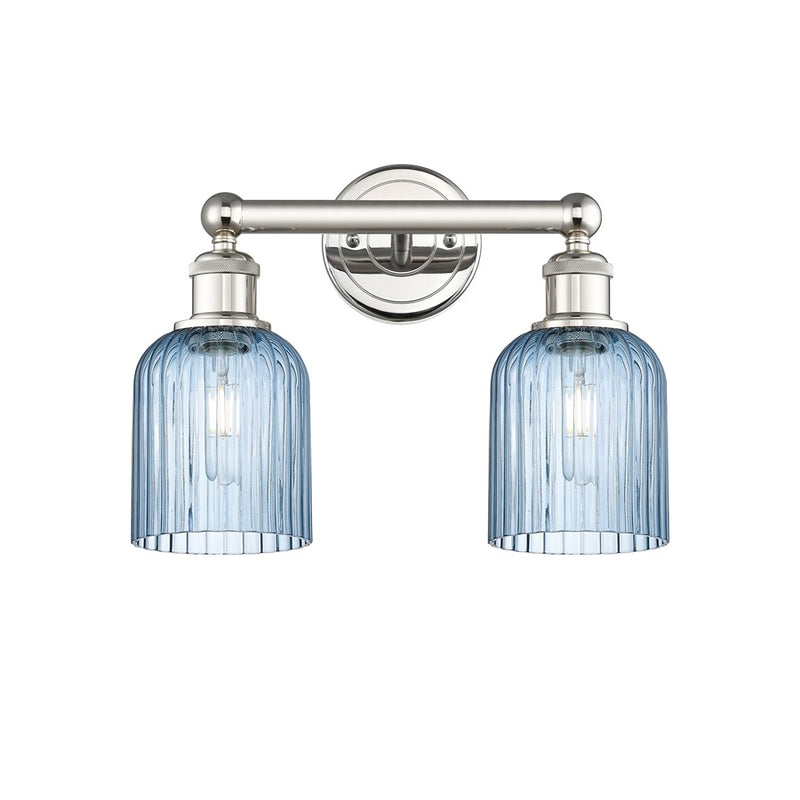 Innovations Edison Bridal Veil 2Lt 14" Bath, PN/BL - 616-2W-PN-G559-5BL