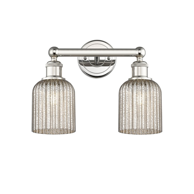 Innovations Edison Bridal Veil 2Lt 14" Bath, PN/MC - 616-2W-PN-G559-5ME