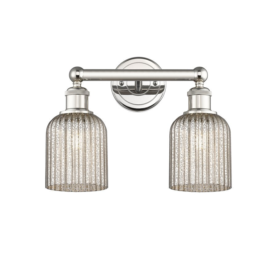 Innovations Edison Bridal Veil 2Lt 14" Bath, PN/MC - 616-2W-PN-G559-5ME