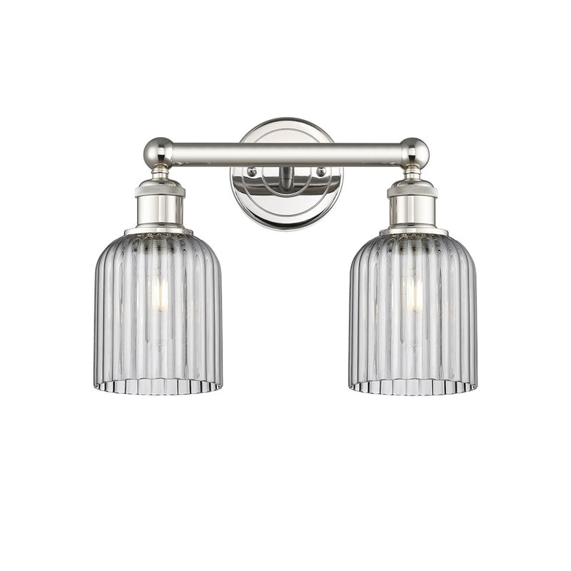 Innovations Edison Bridal Veil 2Lt 14" Bath, PN/SM - 616-2W-PN-G559-5SM