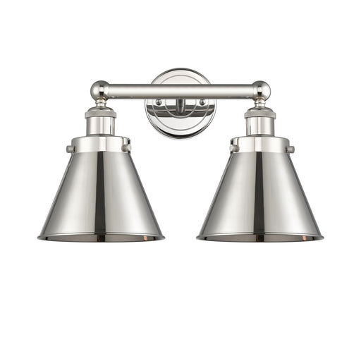 Innovations Appalachian 17in 2-Light Bath Vanity | Traditional Industrial Polished Nickel Steel and Cast Brass with Metal Shade | Model 616-2W-PN-M13-PN
