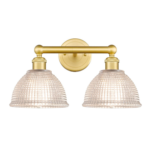 Innovations Arietta 17in 2-Light Bath Vanity Light | Industrial Satin Gold Steel and Clear Glass | Bathroom Vanity | 17 x 10.25 x | Model 616-2W-SG-G422